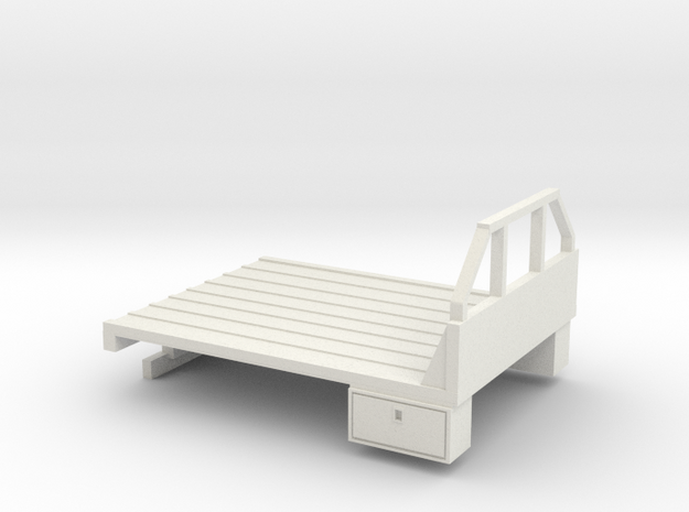 1/64  Flatbed for Dually PickUps in White Natural Versatile Plastic
