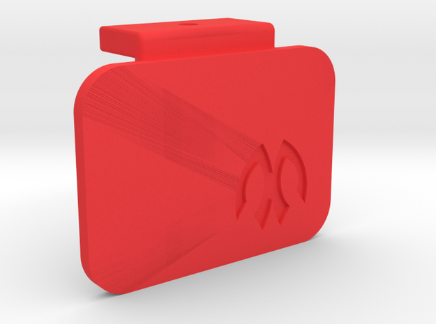 Symmetric M05 Battery Mount Cap in Red Processed Versatile Plastic