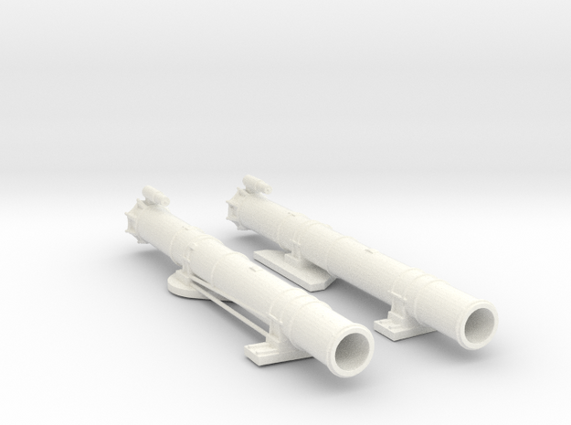 1/72 Scale Mk 18 PT Boat Torpedo Tubes in White Processed Versatile Plastic