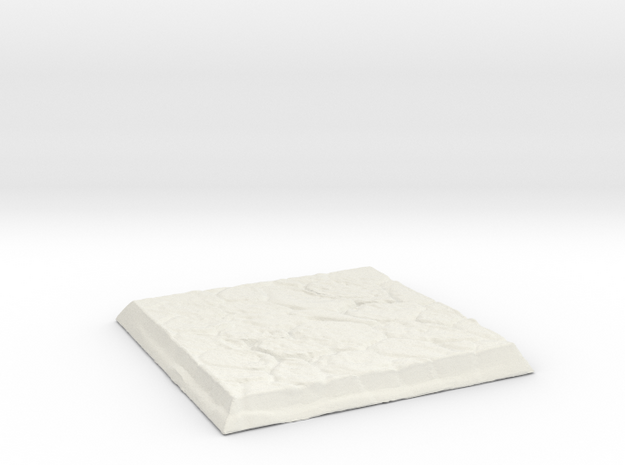 Square Stone Base in White Natural Versatile Plastic