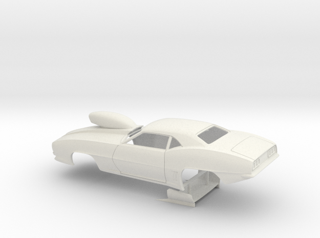 1/16 Pro Mod 69 Camaro W Scoop in White Natural Versatile Plastic