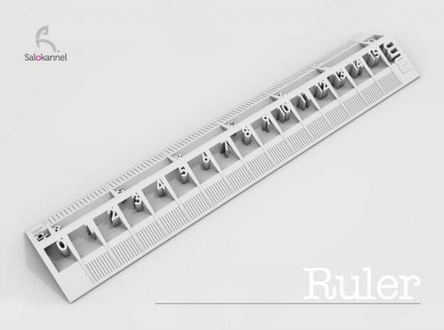 Too cool for school -Ruler 15cm/6inch in White Natural Versatile Plastic