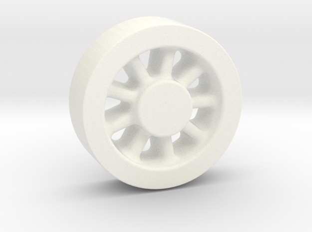 Wheel Casting Pattern, Climax A 1:20.3 Scale in White Processed Versatile Plastic