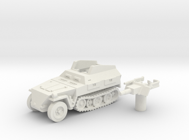 Sd.Kfz 250 vehicle (Germany) 1/100 in White Natural Versatile Plastic