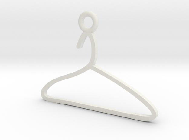 Hanger Charm! in White Natural Versatile Plastic