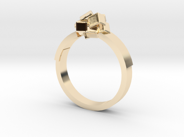 Ring Cubes in 14k Gold Plated Brass: 9 / 59