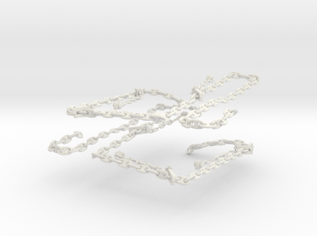 1/48 USN Anchor Chain in White Natural Versatile Plastic