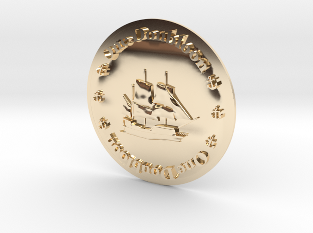Doubloon in 14K Yellow Gold