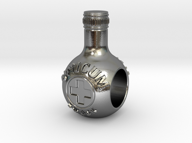 unicum bottle charm in Polished Silver