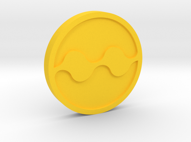 Quake Medallion in Yellow Processed Versatile Plastic