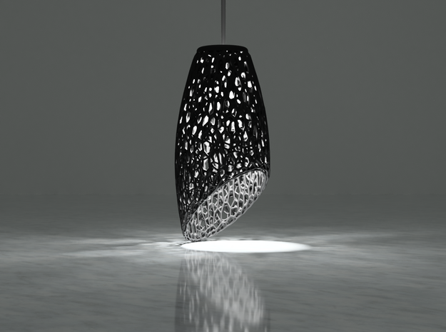 Pendant Lamp Shade in Black Natural Versatile Plastic