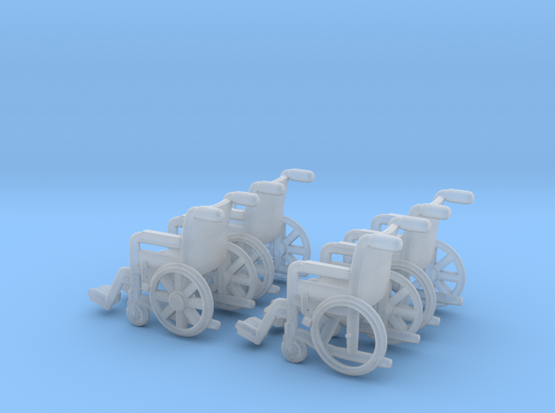 Wheelchair 01.  TT Scale (1:120) in Tan Fine Detail Plastic