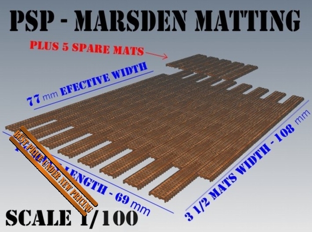 1-100 Marsden Matting Section in Smooth Fine Detail Plastic
