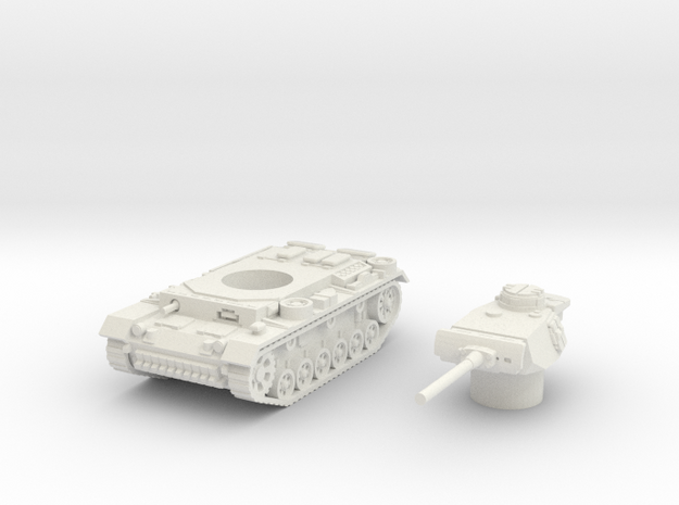 Panzer III L (Germany) 1/100 in White Natural Versatile Plastic