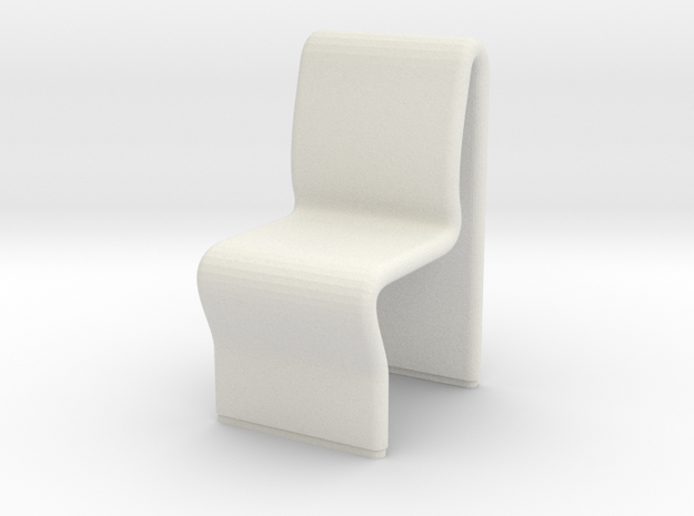 Ten Forward Chair (Star Trek Next Generation) in White Natural Versatile Plastic: 1:30