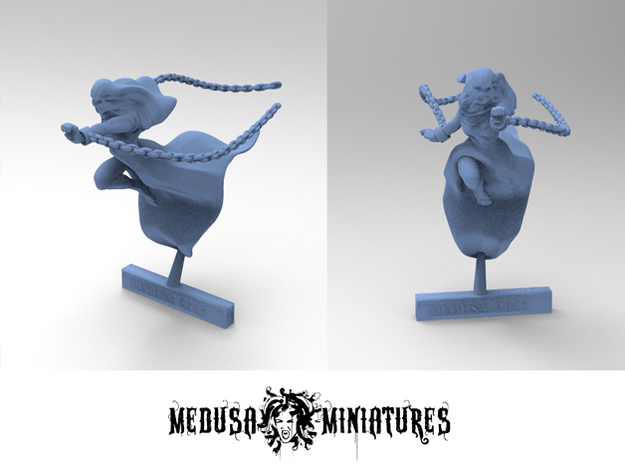28mm mini GHOST with CHAINS   in Smooth Fine Detail Plastic