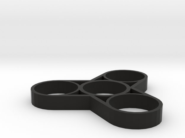 Fidget Spinner "Weight Reduction" in Black Natural Versatile Plastic