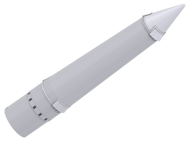 Astrobee1500-nose cone for ST-20 tube in White Natural Versatile Plastic