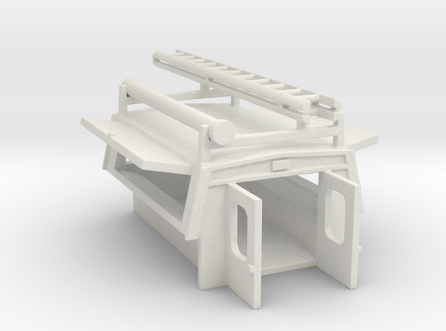 Utility Enclosure Open, RPS Truck Bed With Ladder/ in White Natural Versatile Plastic: 1:87