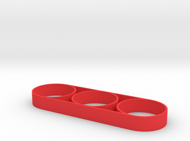 Fidget Spinner "Double The Fun" in Red Processed Versatile Plastic