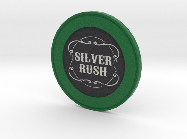 Silver Rush Poker Chip in Full Color Sandstone