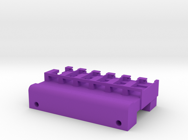 Neoden 6-Gang, 12mm feeder block in Purple Processed Versatile Plastic