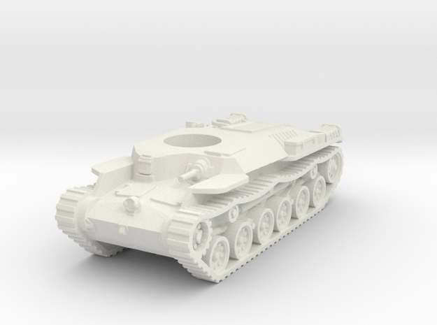 Japanese WWII Chi-ha tank Hull 1:100 15mm  in White Natural Versatile Plastic