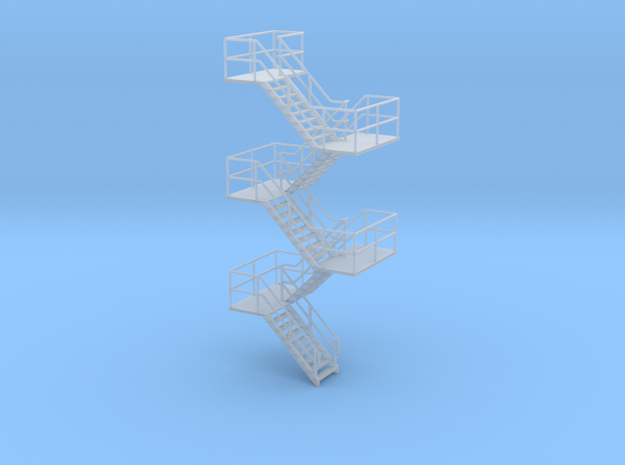 HO Staircase 94.3mm in Tan Fine Detail Plastic
