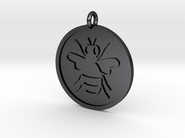 Bee Pendant in Polished and Bronzed Black Steel