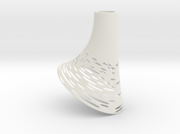 Running Ovals Lamp Shade in White Natural Versatile Plastic