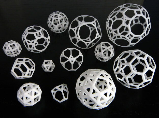 Archimedean solids in White Natural Versatile Plastic