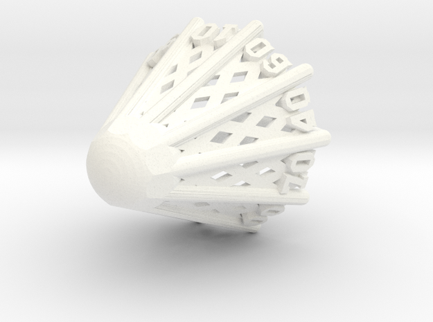 Badminton D00 in White Processed Versatile Plastic