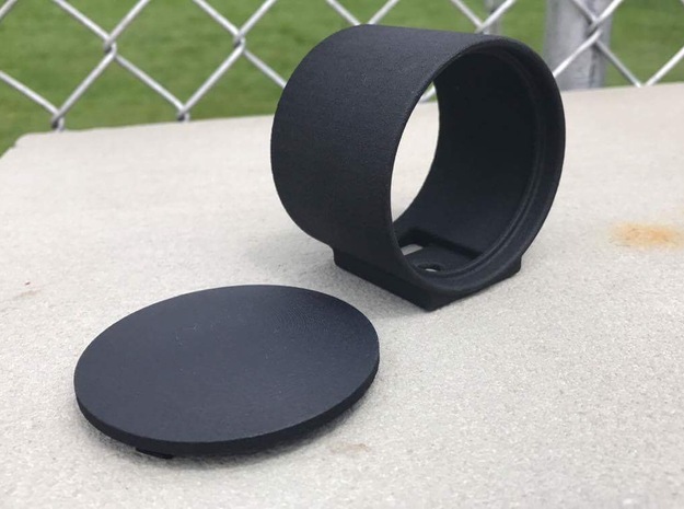 Cap for 60mm Single Enclosed Gauge Pod in Black Natural Versatile Plastic