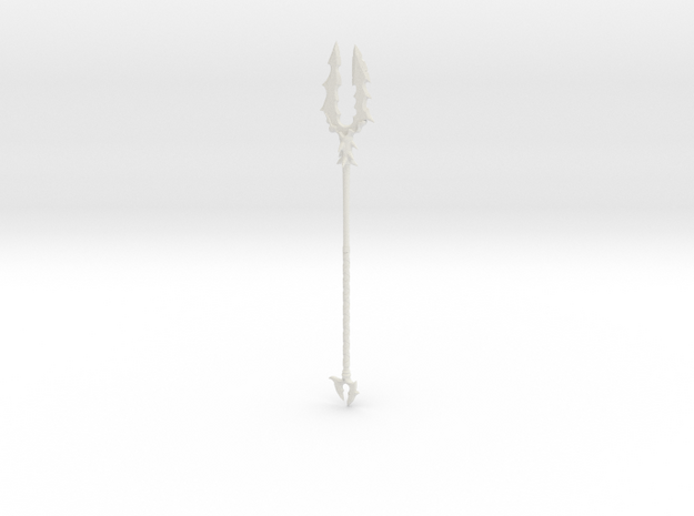 "BotW" Forked Lizal Spear in White Natural Versatile Plastic: 1:12