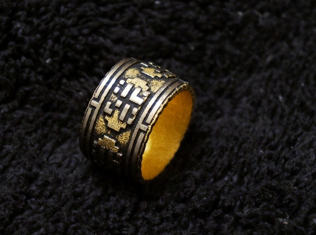 The Wanderer (Ring) in Polished Gold Steel