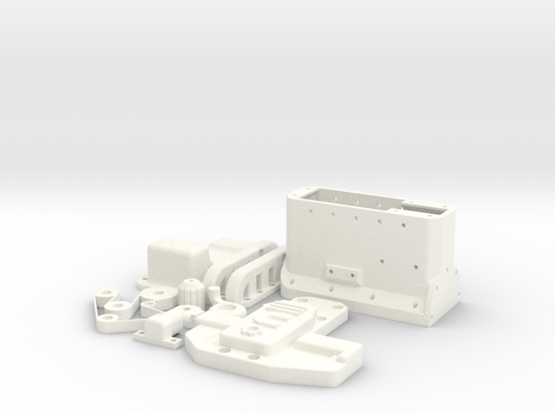 1/10 SCALE STRAIGHT 6 CUMMINS MODEL ENGINE in White Processed Versatile Plastic: 1:10