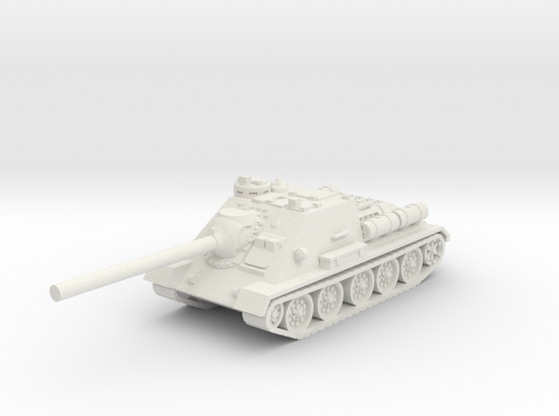 SU-85 tank (Russia) 1/87 in White Natural Versatile Plastic