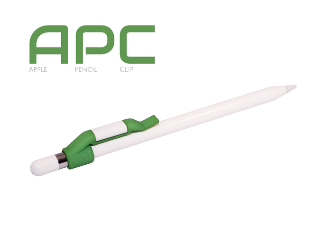 Apple Pencil Clip in Green Processed Versatile Plastic