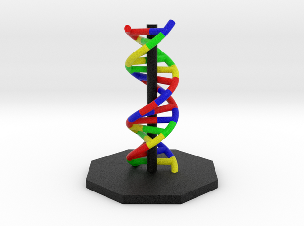 DNA Helix Molecule Model in Full Color Sandstone: Small