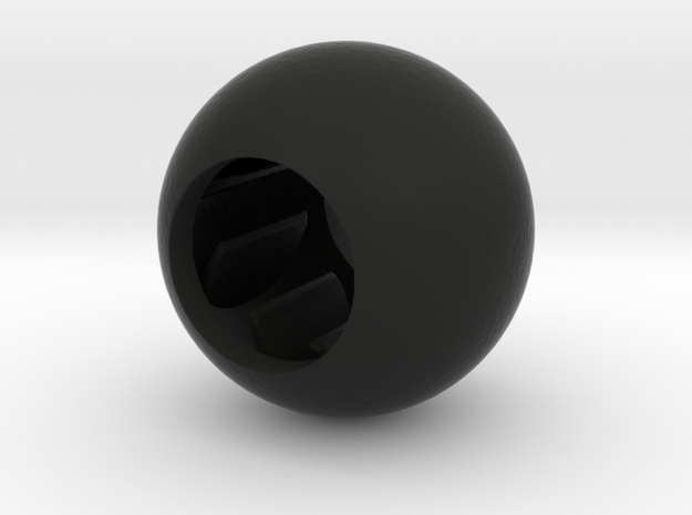 Acoustic Sphere (12.8mm mic) (25mm diameter) in Black Natural Versatile Plastic