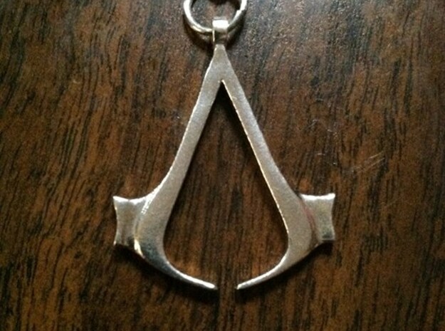 AC Pendant in Polished Bronzed Silver Steel