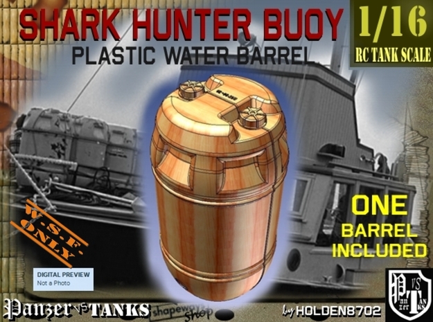 1-16 Shark Hunter Barrel in Yellow Processed Versatile Plastic
