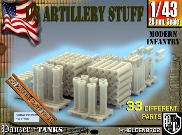 1-43 US Artillery Stuff in Tan Fine Detail Plastic