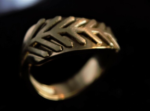 Palm ring duo in 18k Gold Plated Brass: 1.5 / 40.5