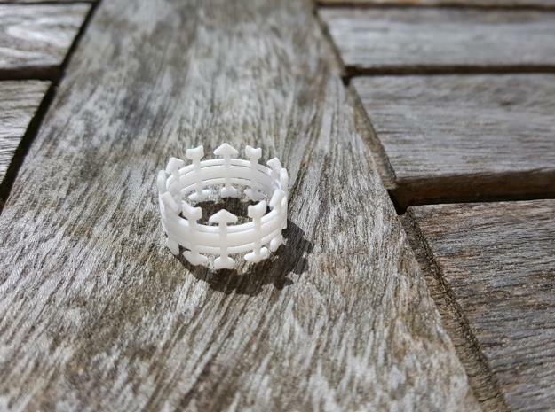 Arrow Rack Ring in White Natural Versatile Plastic: 6 / 51.5