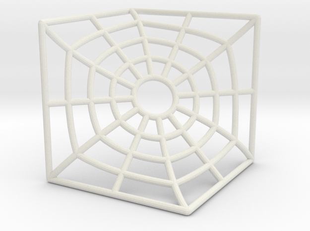 "D" Surface Hexagonal Tile in White Natural Versatile Plastic