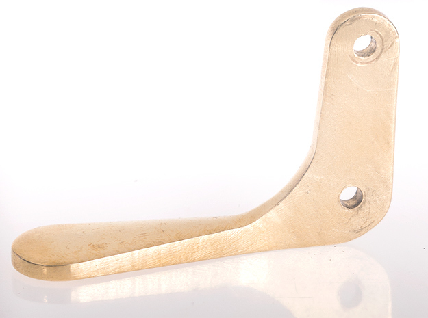 Air Vent Lever in Natural Brass