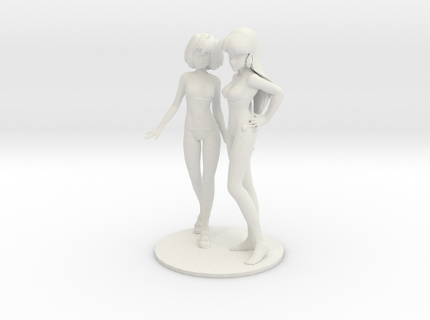 1/6 Ranka and Minmay in Swimsuit in White Natural Versatile Plastic