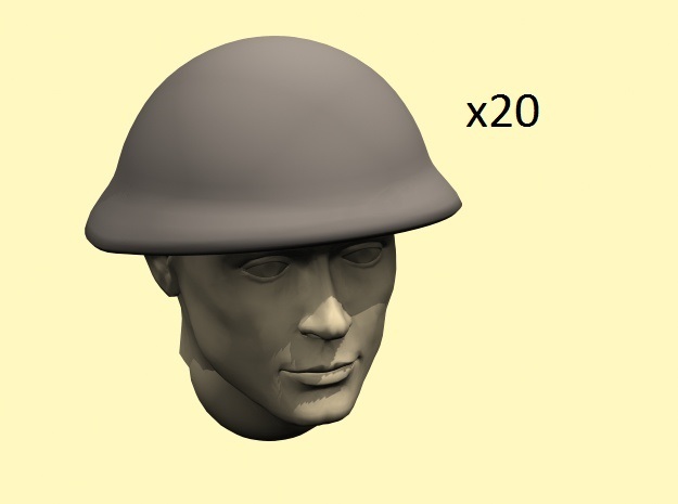 28mm Mk.IV British helmets in Tan Fine Detail Plastic