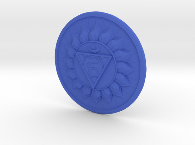 Throat Chakra or Vishuddha in Blue Processed Versatile Plastic